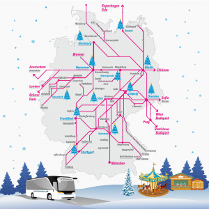 Weihnachtliches Streckennetz Berlin Linien Bus